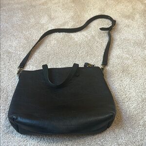 Madewell Black Leather Shoulder Bag